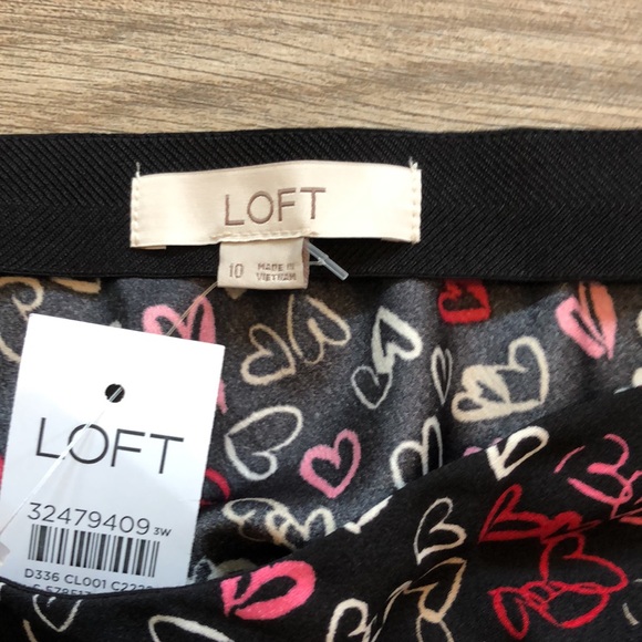 Loft Heart Side Slit Midi Skirt - Picture 6 of 8